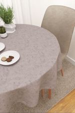 Tischdecke rund in grau