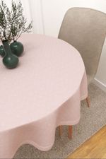 Tischdecke rund in rosa