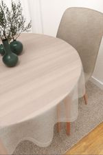 Tischdecke rund in Grau