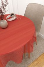 Tischdecke rund in Rot