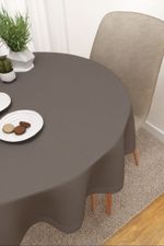 Tischdecke rund in Grau