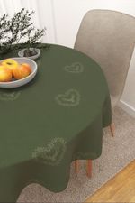 Tischdecke rund in Grün