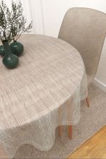 Tischdecke rund in Weiß