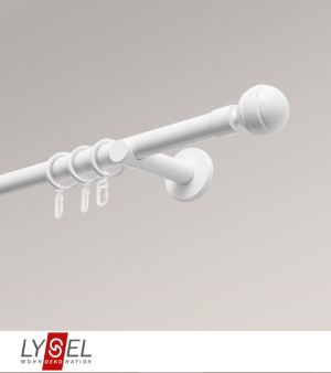 Lysel - SET Opal 160cm Trger offen mit Endstcke Kugel in Wei