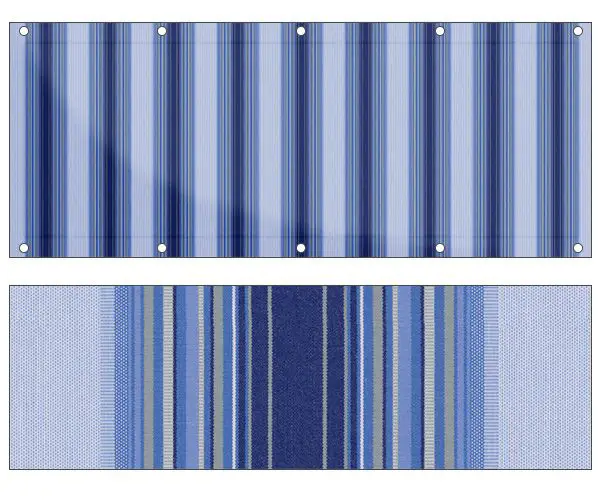 Markise Maßanfertigung Balkon Sichtschutz Fantasie Blu R498