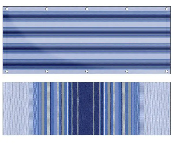 Markise Maßanfertigung Balkon Sichtschutz Fantasie Blu R498