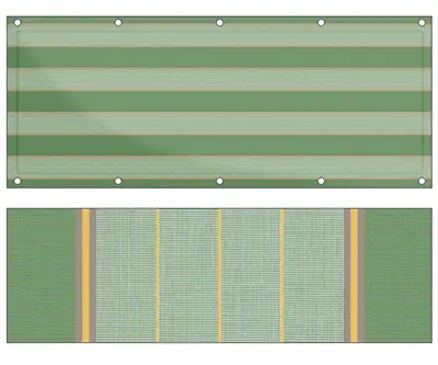 Markise Ma&szlig;anfertigung Balkontuch Fantasie Verdi L485