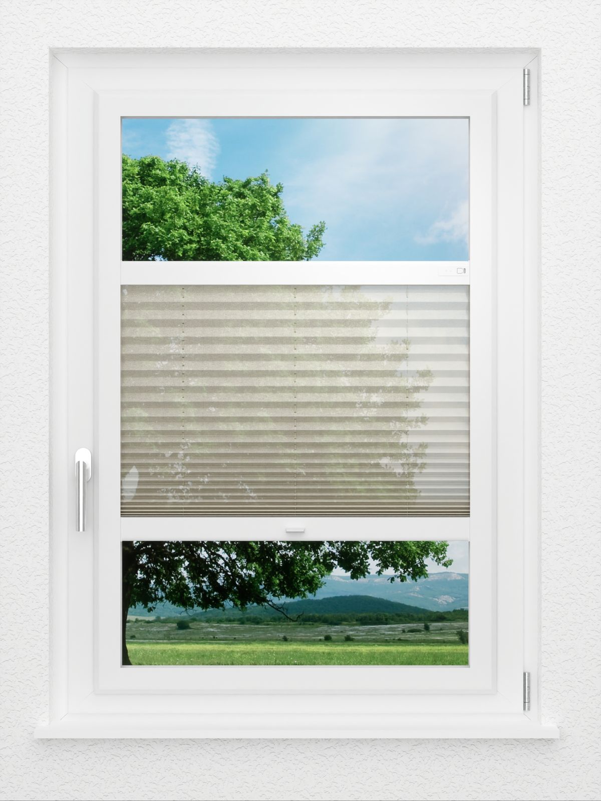 Stoff Plissee Ma&szlig;anfertigung LYSEL HOME Plissee 110A Nero Smart Frame