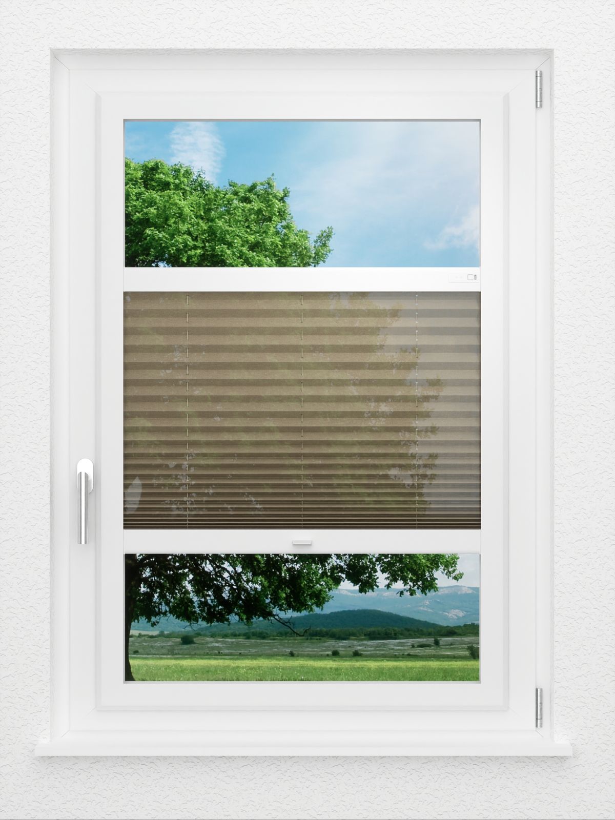 Stoff Plissee Ma&szlig;anfertigung LYSEL HOME Plissee 111A Nero Smart Frame