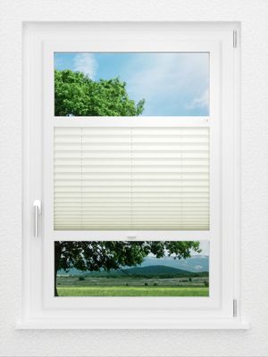 LYSEL HOME Plissee 241A Crush Pearl Smart Frame Fensteransicht