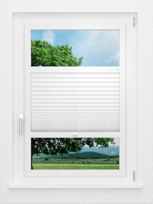 LYSEL HOME Plissee 124B Crush Pearl Smart Frame Fensteransicht