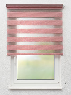 Doppelrollo Roze 03.392 Fensteransicht