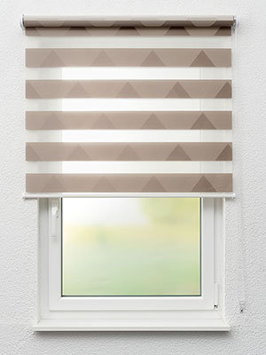 Doppelrollo Trekant 21.592 Fensteransicht