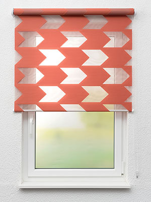 Doppelrollo Arrow pattern 92.992 Fensteransicht