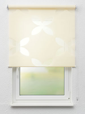 Doppelrollo Flowers 02.103 Fensteransicht