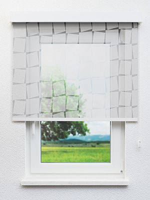 Rollo Wobbly Squares 12.406 Fensteransicht